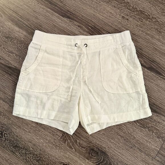 Athleta 100% Linen Drawstring Shorts - Picture 1 of 6